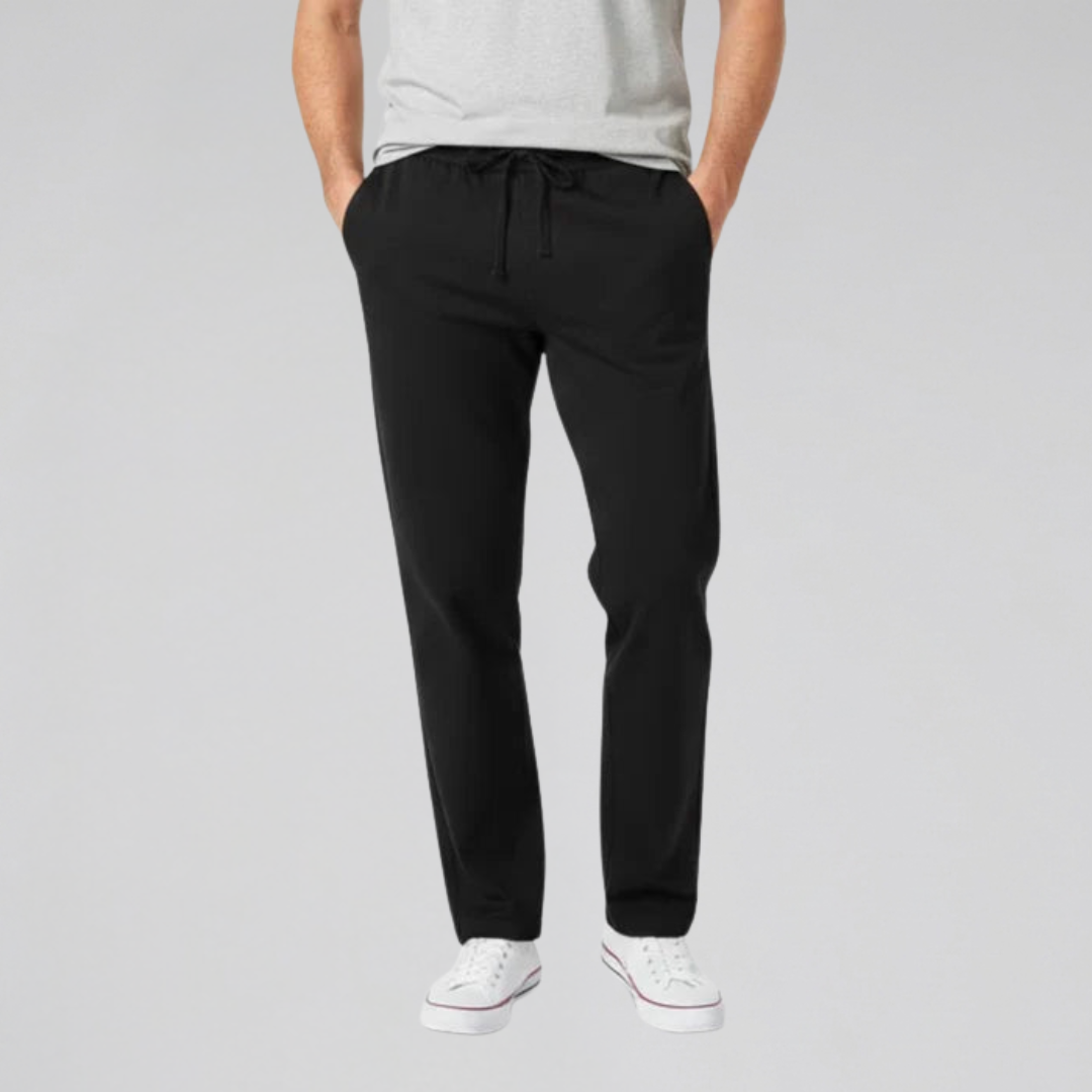 Orenvio | Men’s Cotton Linen Straight-Leg Trousers