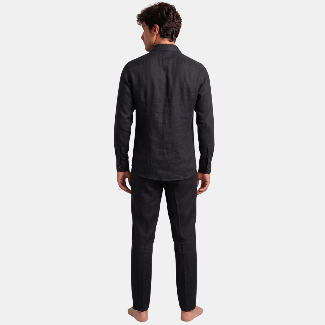 Orenvio | Men’s Linen Button-Front Shirt