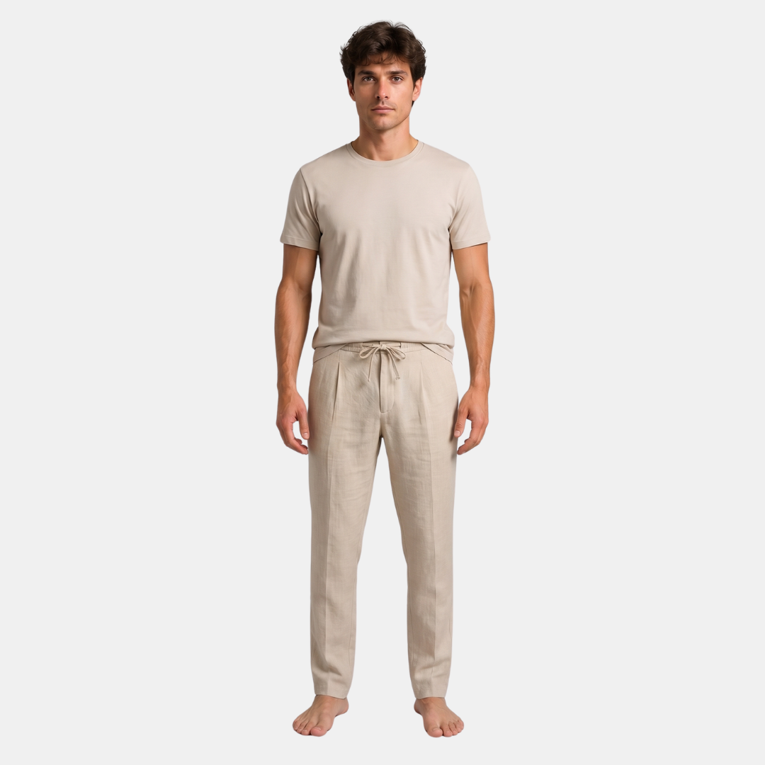 Orenvio | Men’s Linen Coastal Trousers