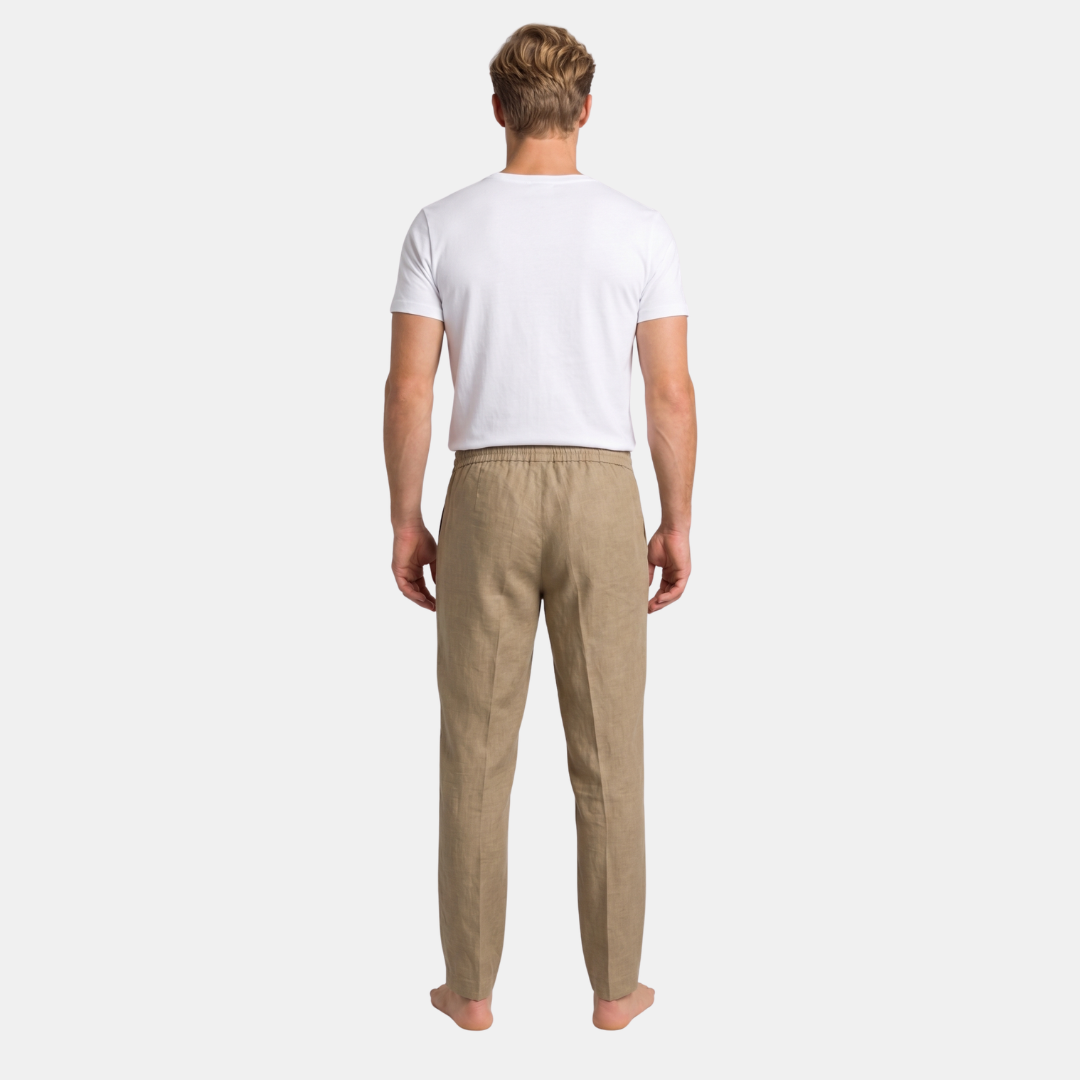 Orenvio | Men’s Linen Relaxed Trousers