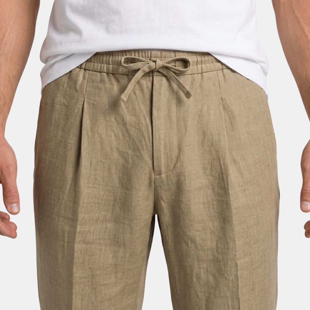 Orenvio | Men’s Linen Relaxed Trousers