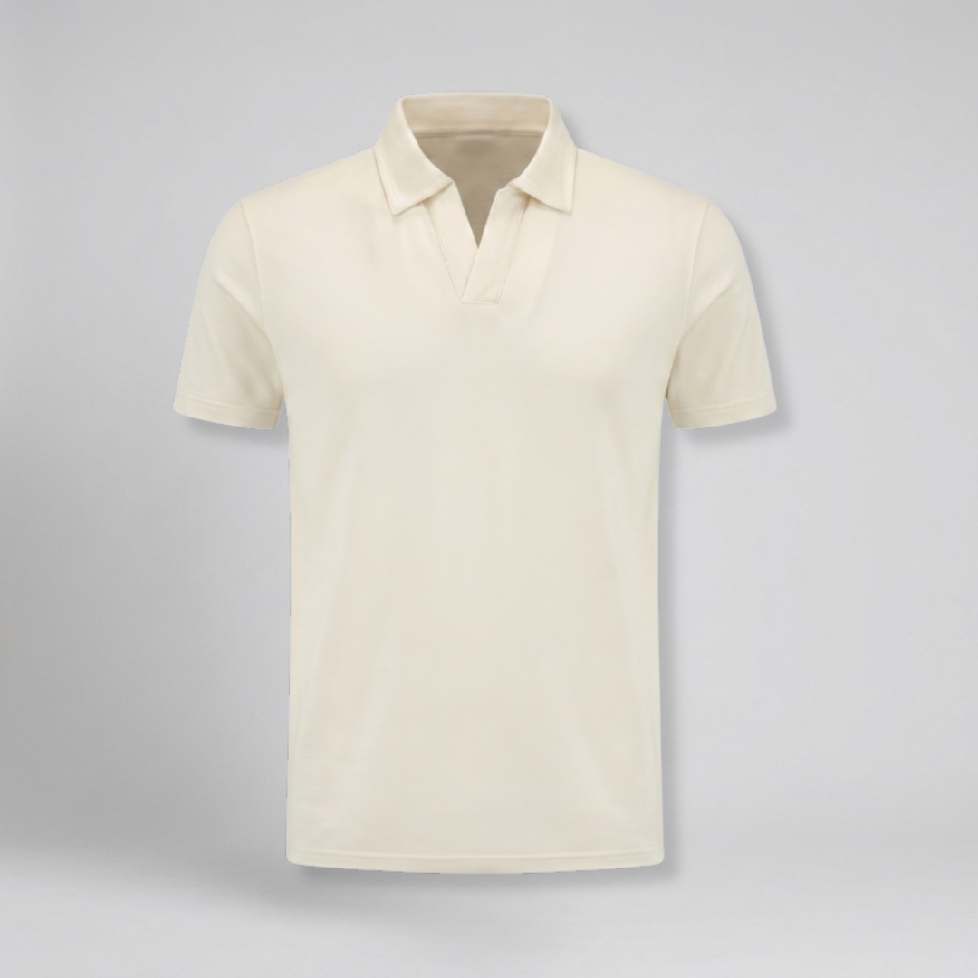 Orenvio | Men’s Open-Collar Cotton Polo Shirt