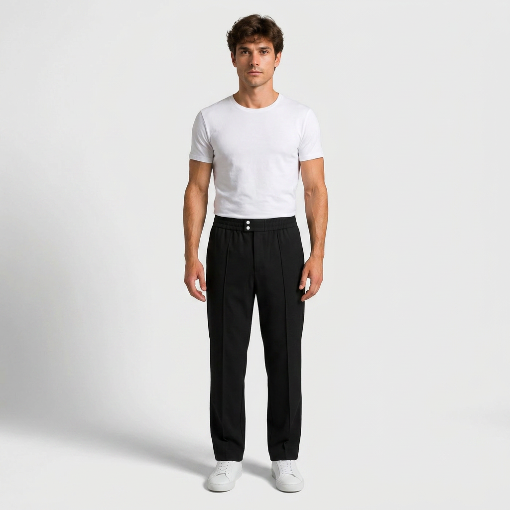 Orenvio | Men’s Silk‑Ice Casual Trousers