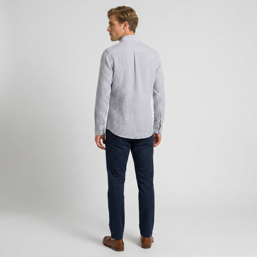 Orenvio | Men’s Striped Linen Shirt