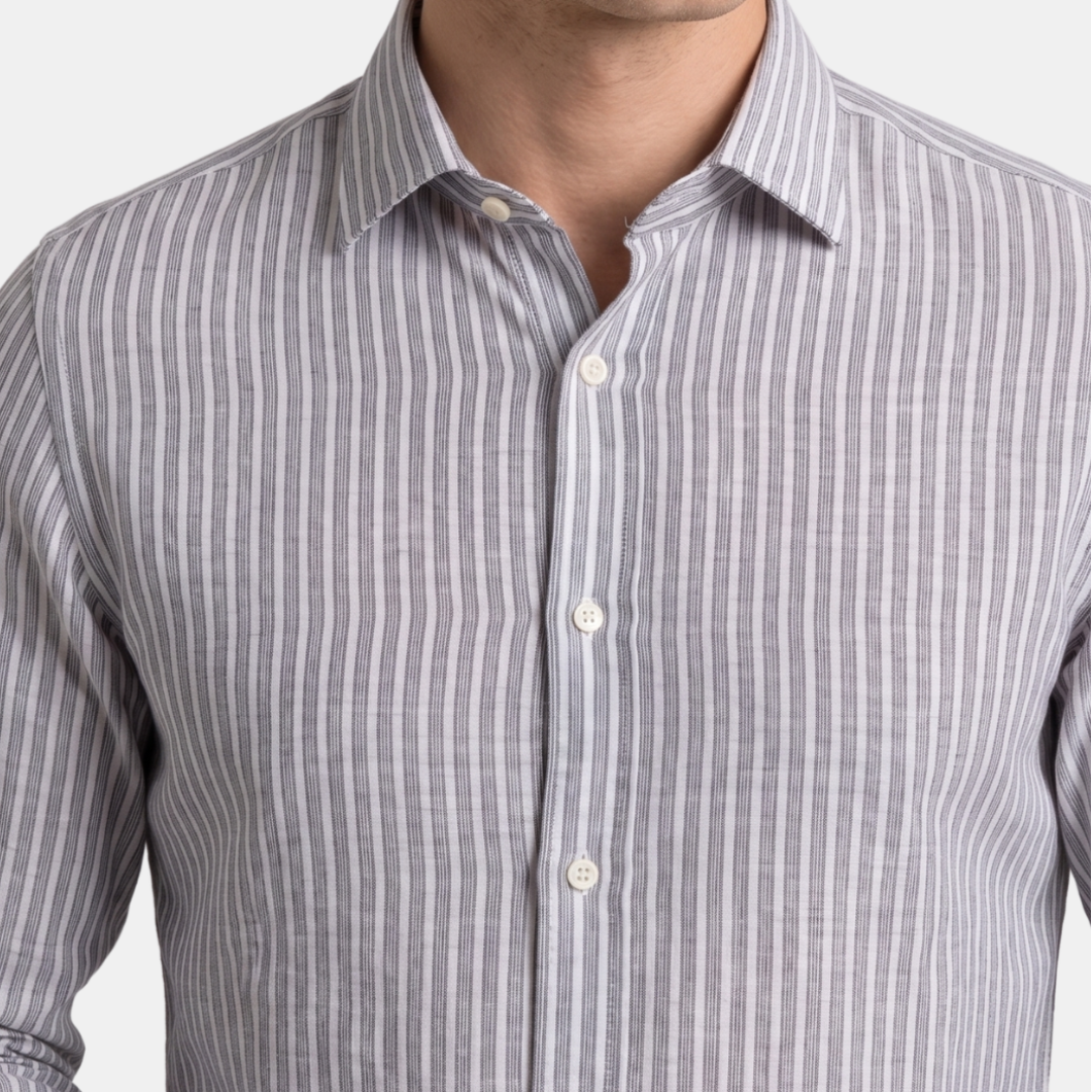 Orenvio | Men’s Striped Linen Shirt
