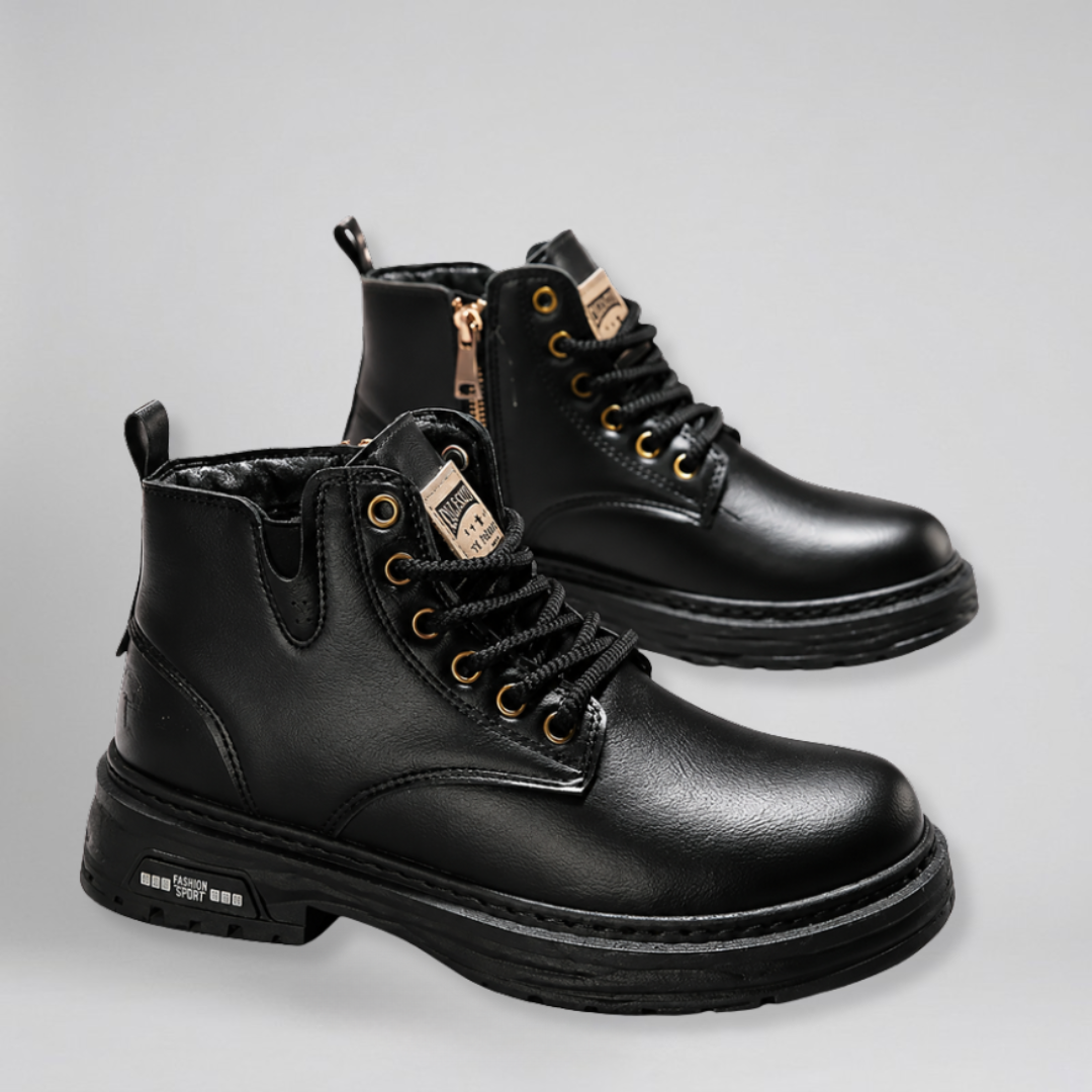 Orenvio | Men’s Vintage Boots – Classic Short Lace‑Up