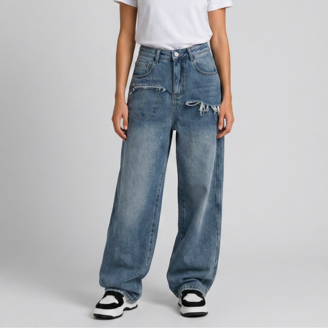 Orenvio | Women’s Baggy Wide-Leg Jeans