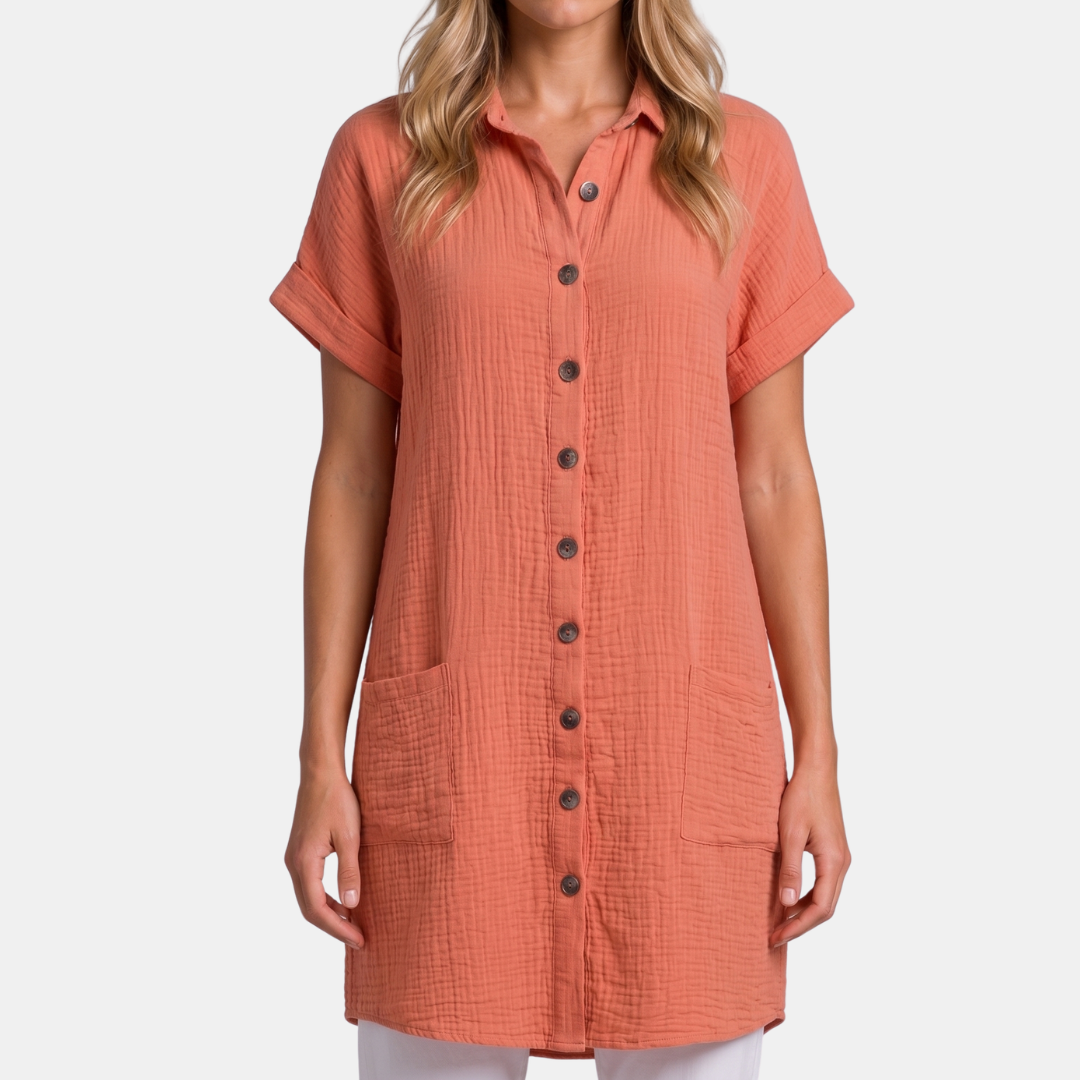Orenvio | Women’s Button Up Shirt Dress