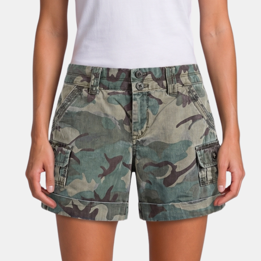 Orenvio | Women’s Camo Cargo Shorts