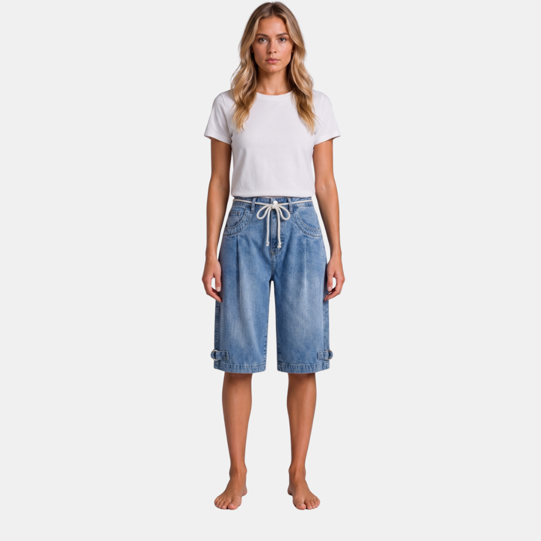 Orenvio | Women’s Denim Bermuda Shorts