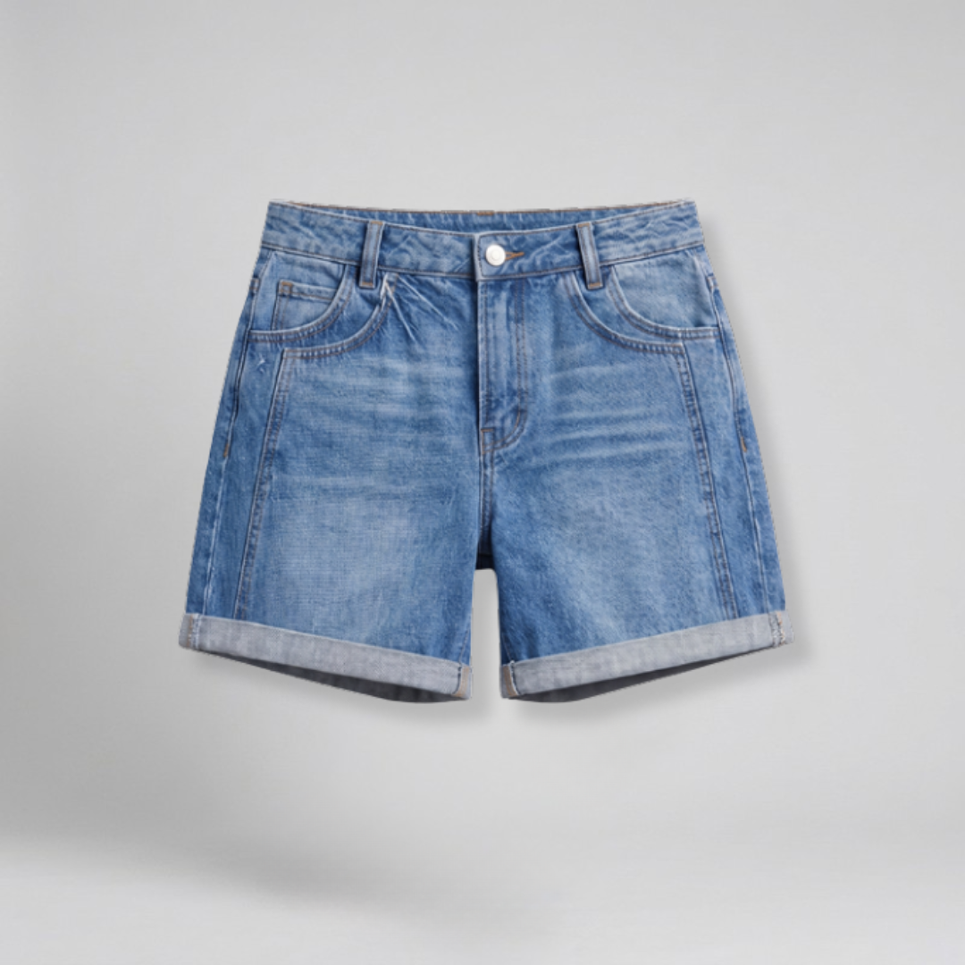 Orenvio | Women’s Denim Shorts with Rolled Hem