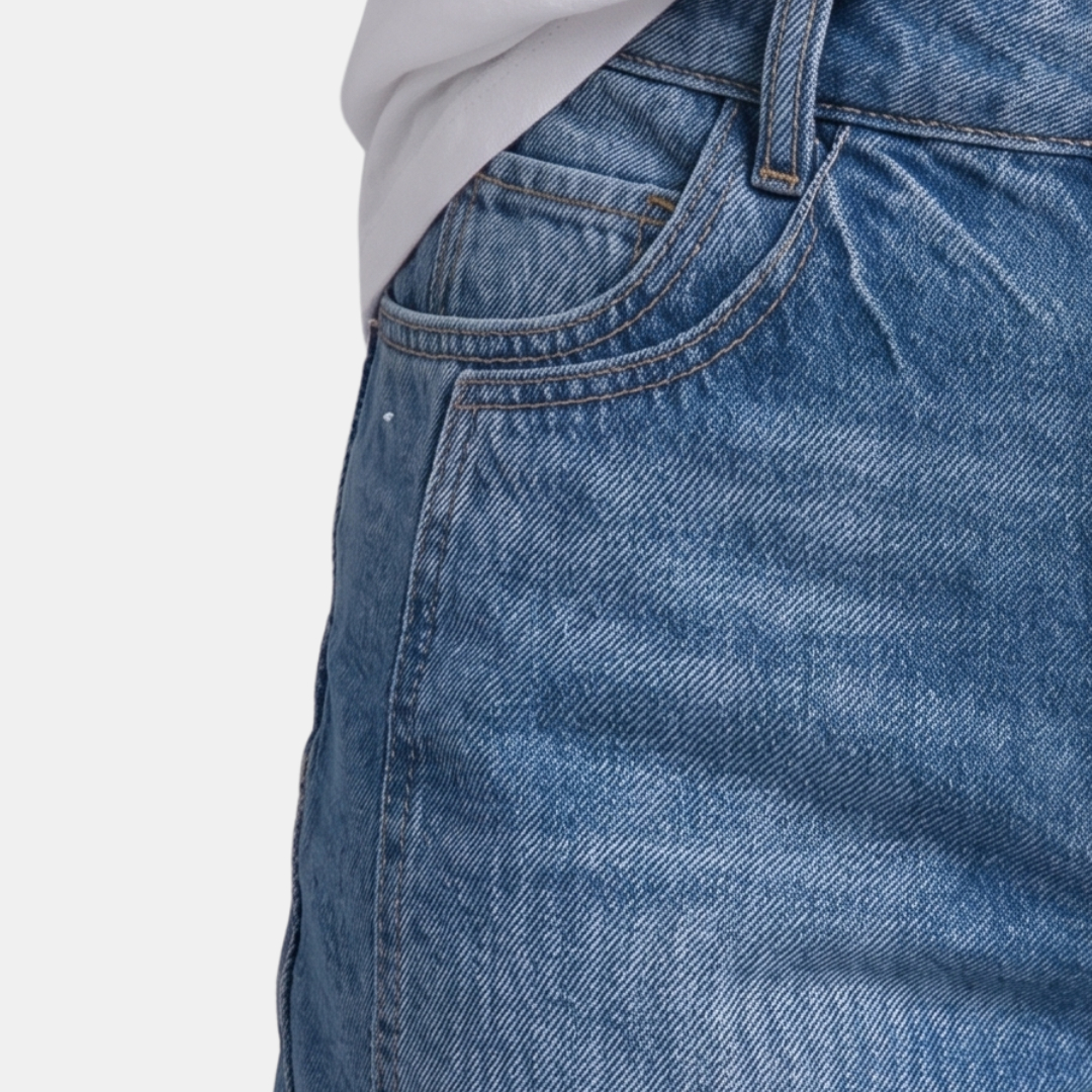Orenvio | Women’s Denim Shorts with Rolled Hem