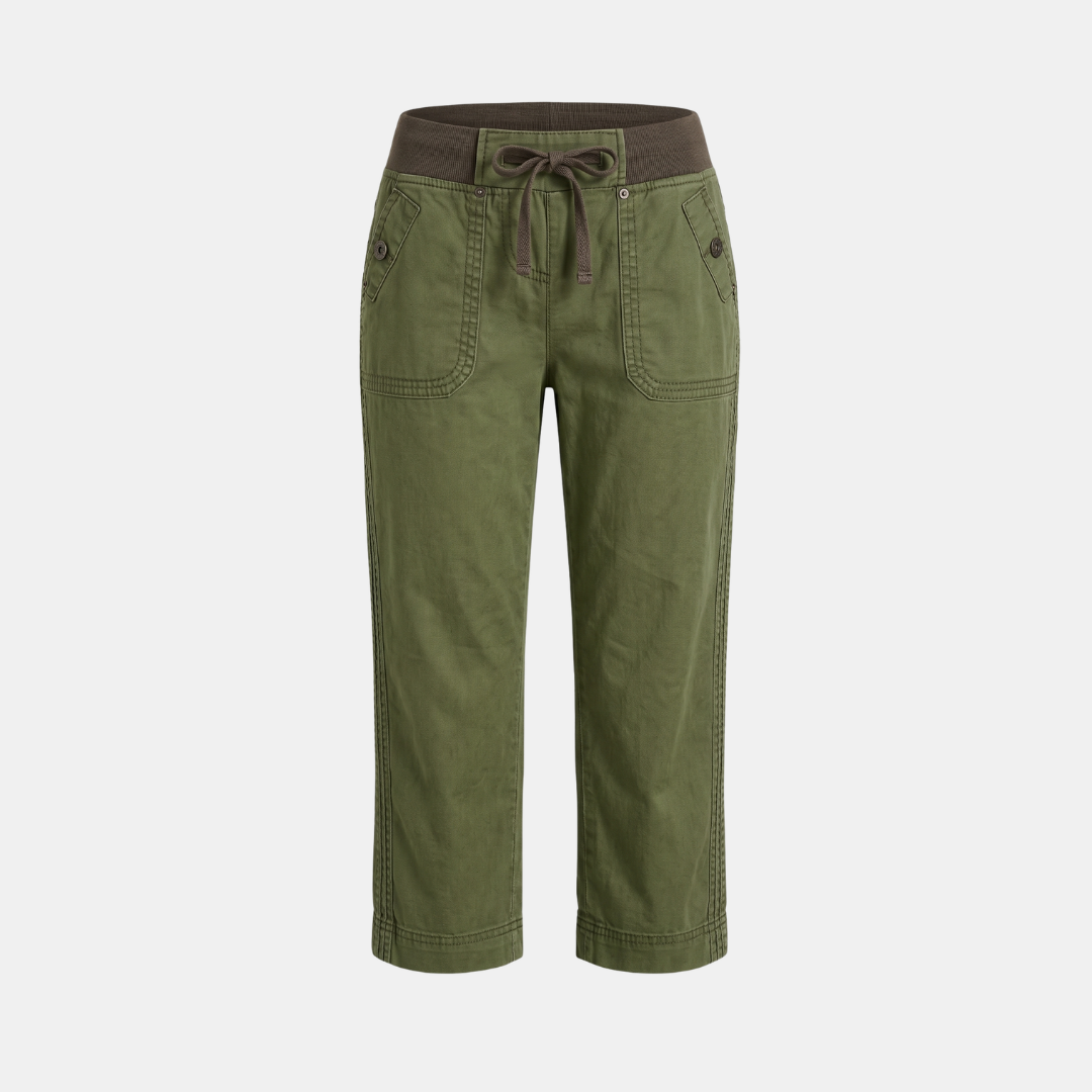 Orenvio | Women’s Drawstring Capri Trousers