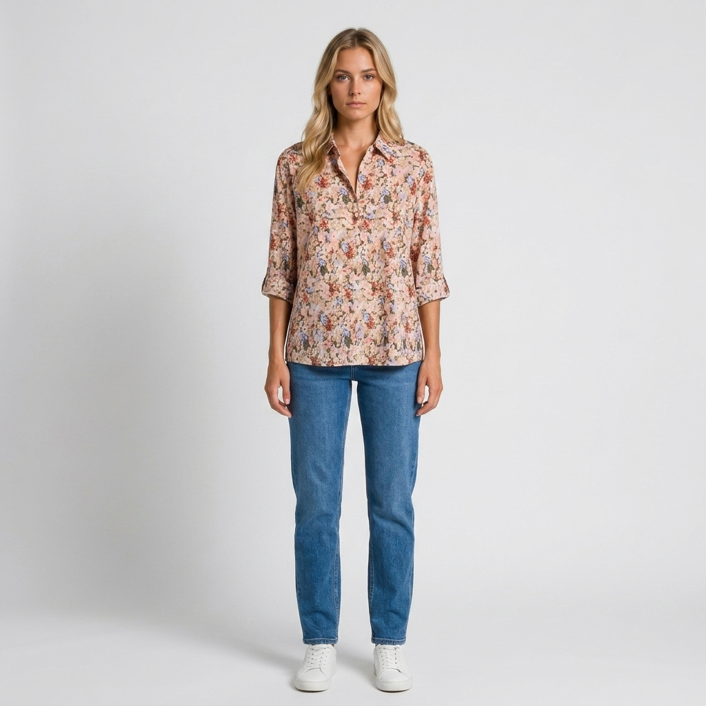 Orenvio | Women’s Floral Button-Up Shirt