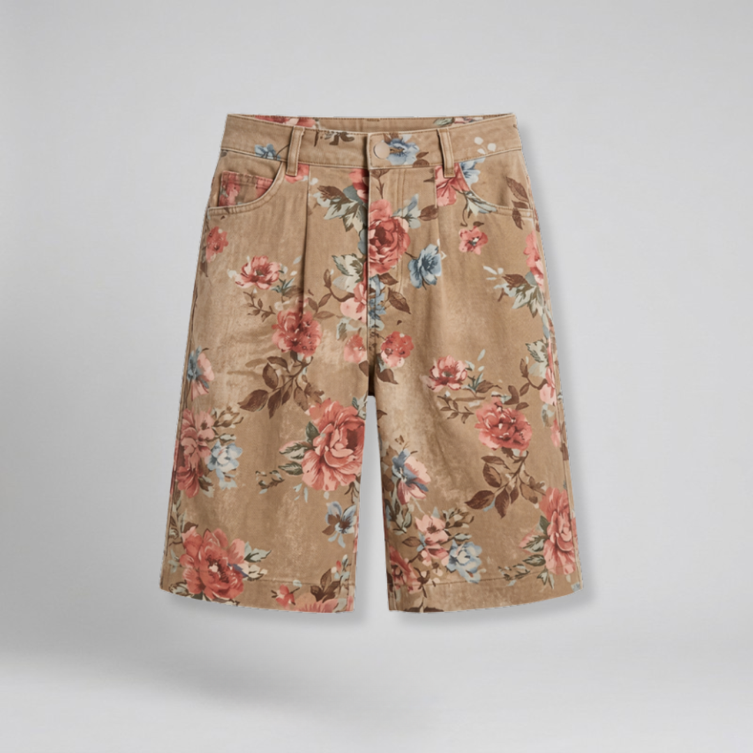 Orenvio | Women’s Floral High Rise Bermuda Shorts