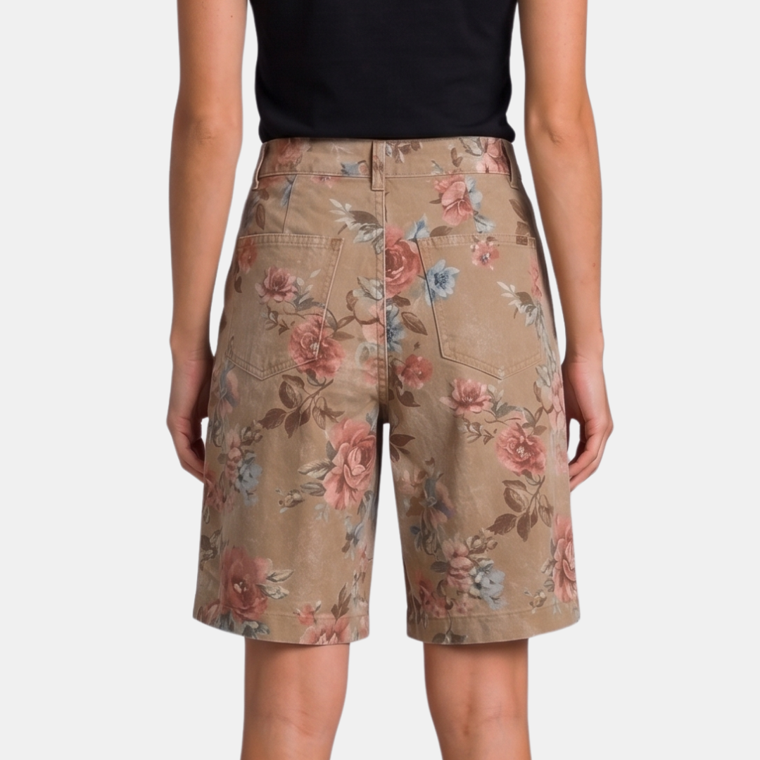 Orenvio | Women’s Floral High Rise Bermuda Shorts