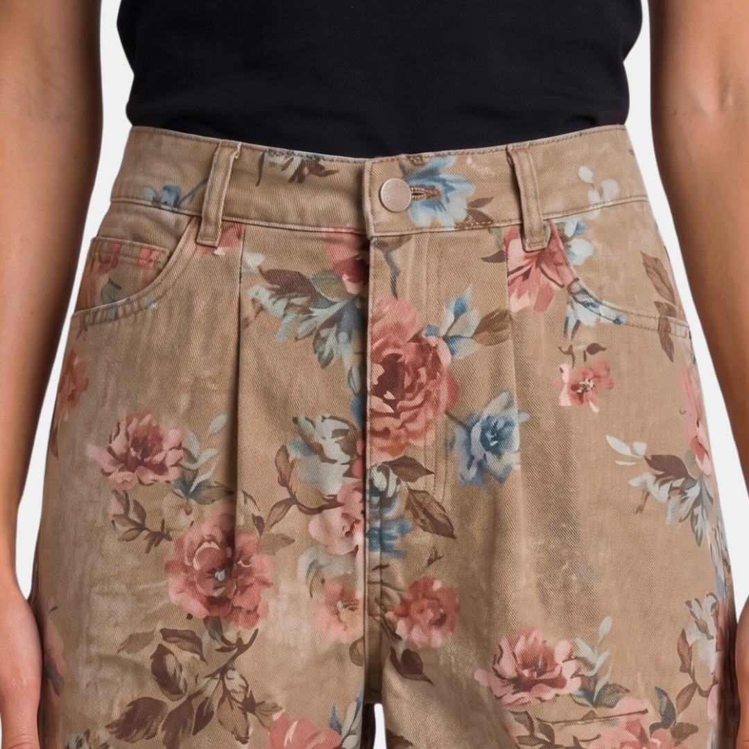 Orenvio | Women’s Floral High Rise Bermuda Shorts