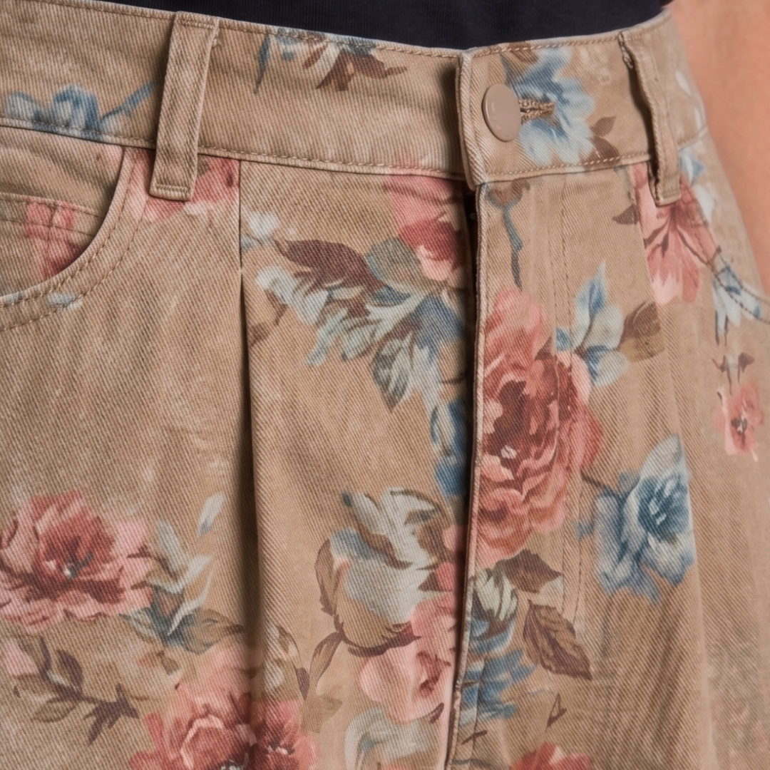 Orenvio | Women’s Floral High Rise Bermuda Shorts