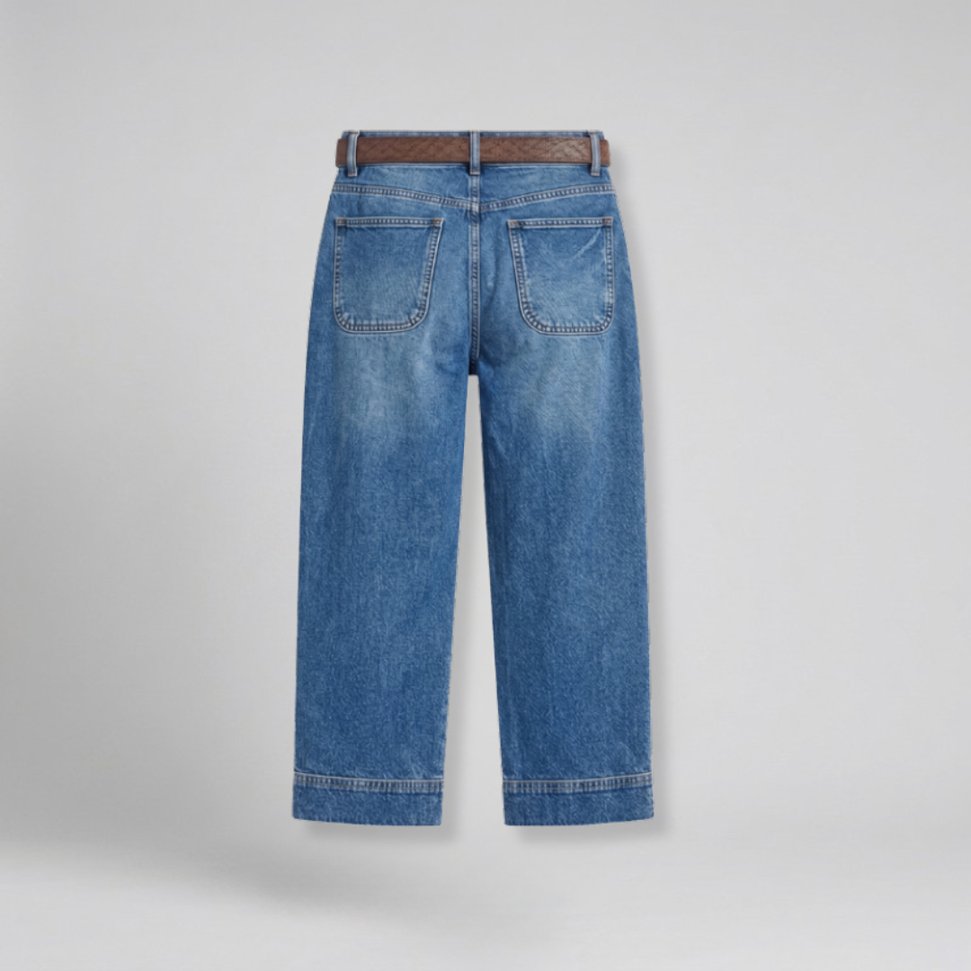 Orenvio | Women’s High Rise Straight Leg Crop Jeans