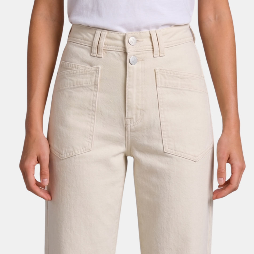 Orenvio | Women’s High-Rise Straight-Leg Crop Trousers