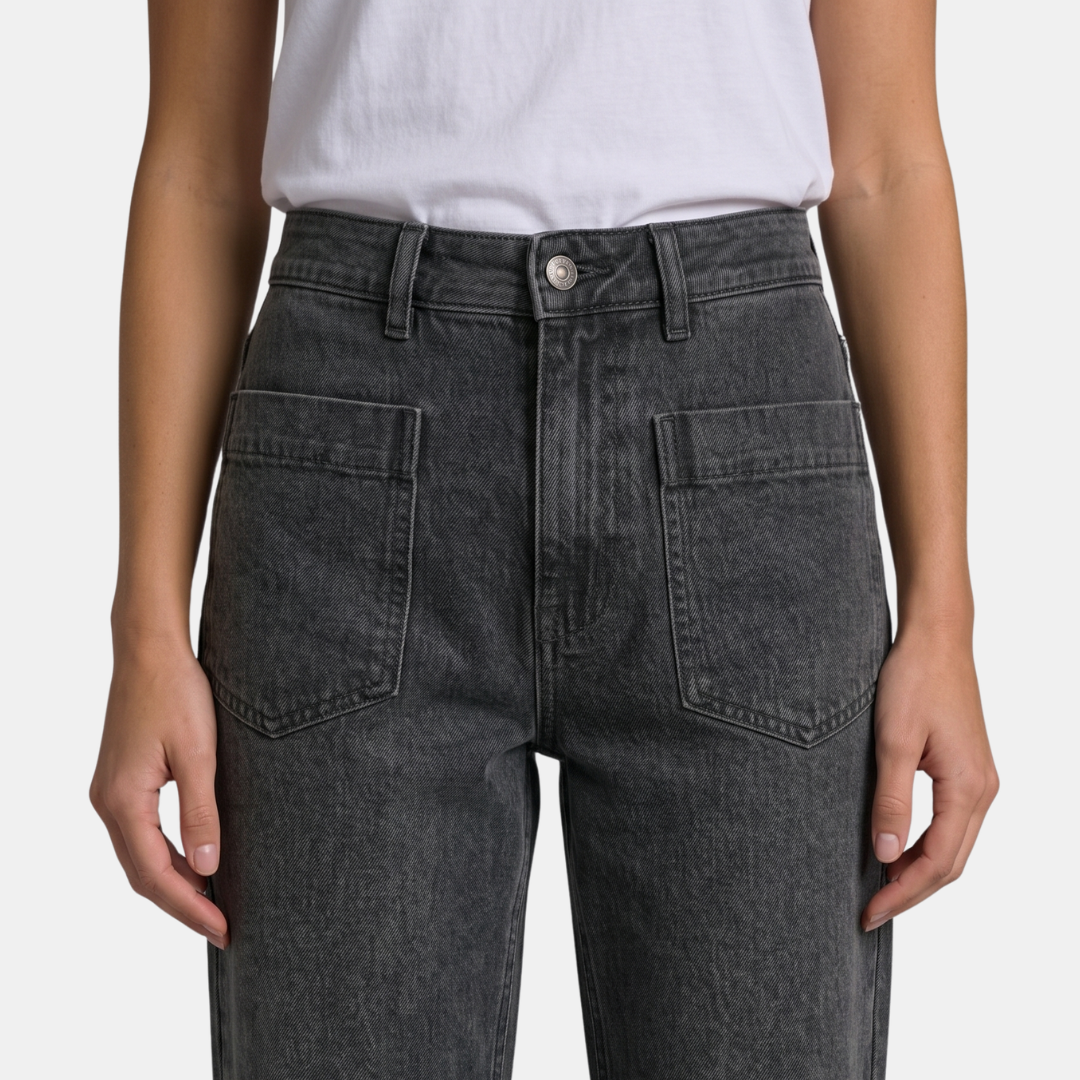 Orenvio | Women’s High-Rise Straight-Leg Crop Trousers