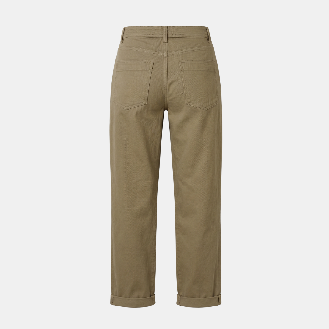 Orenvio | Women’s High-Rise Straight-Leg Crop Trousers
