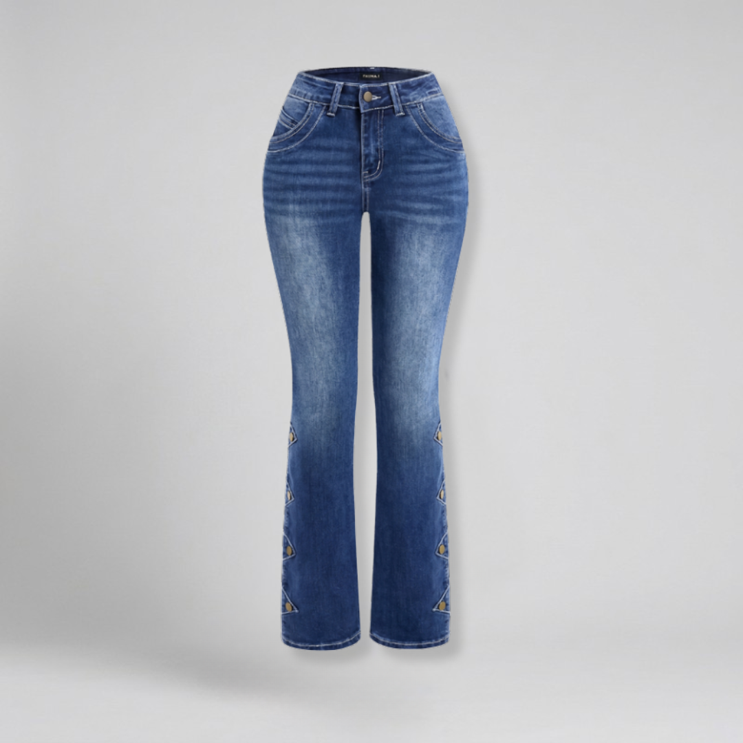 Orenvio | Women’s High-Waist Bootcut Denim Jeans