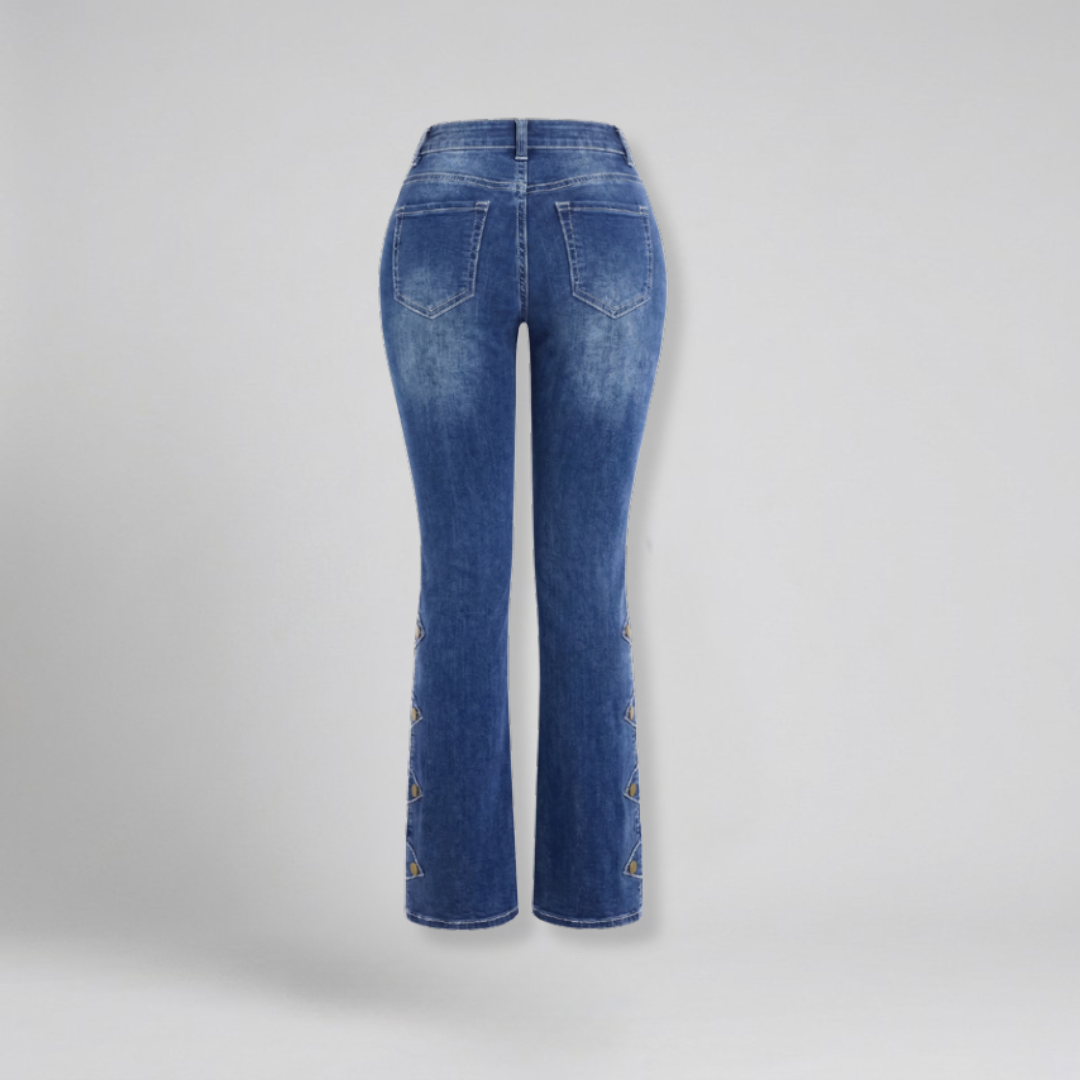 Orenvio | Women’s High-Waist Bootcut Denim Jeans