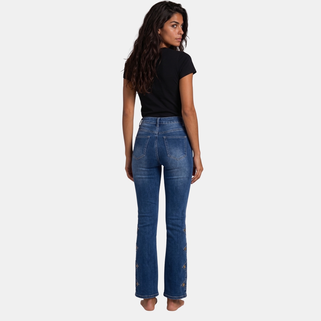 Orenvio | Women’s High-Waist Bootcut Denim Jeans