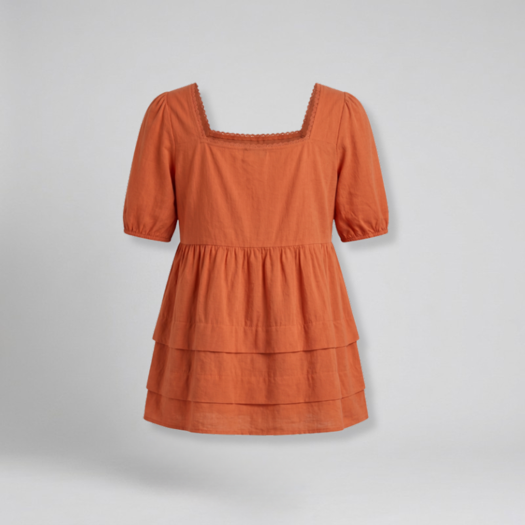 Orenvio | Women’s Layered Square Neck Blouse