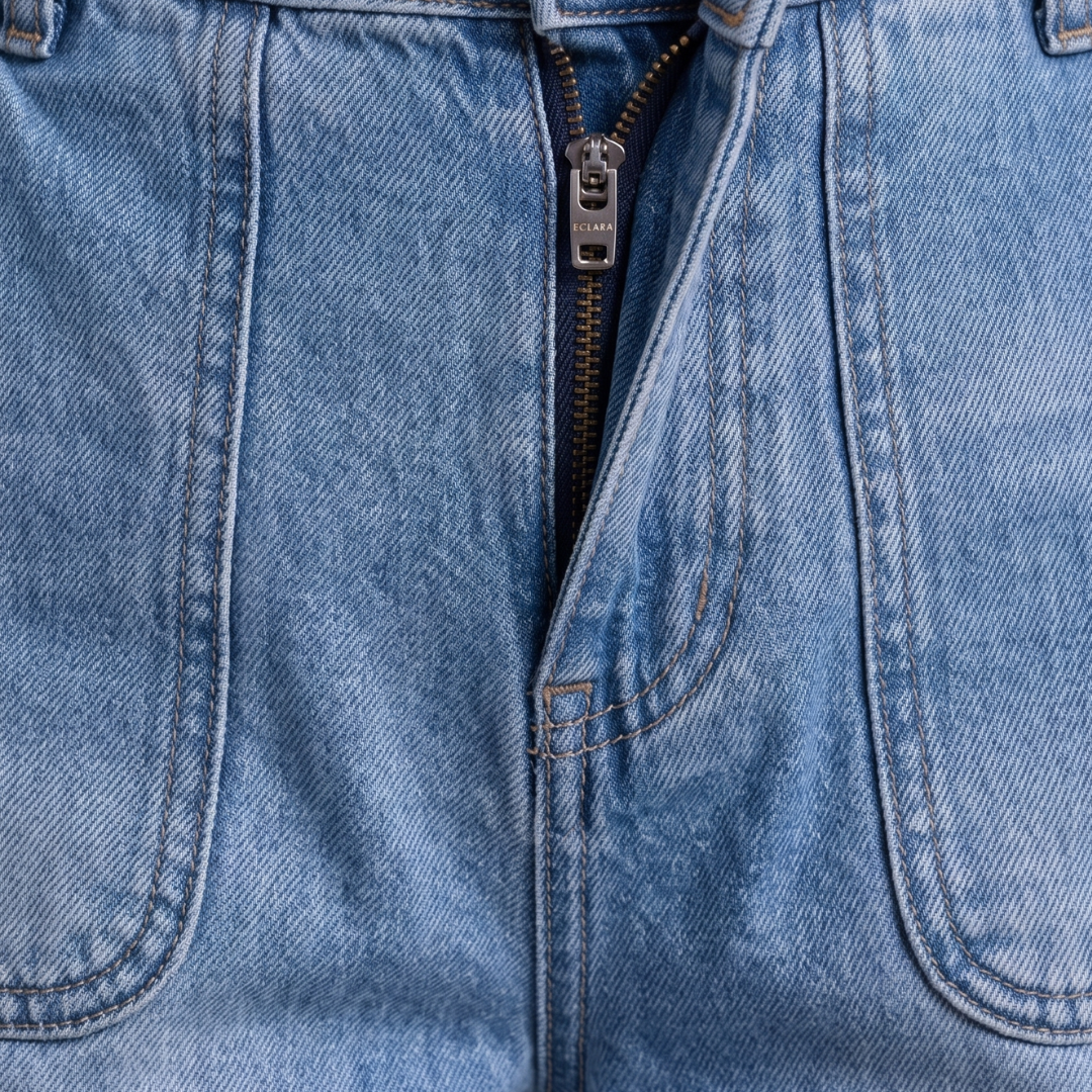 Orenvio | Women’s Mid Rise Barrel Leg Crop Jeans