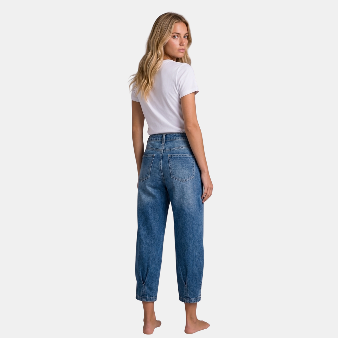 Orenvio | Women’s Mid-Rise Capri Tapered Jeans