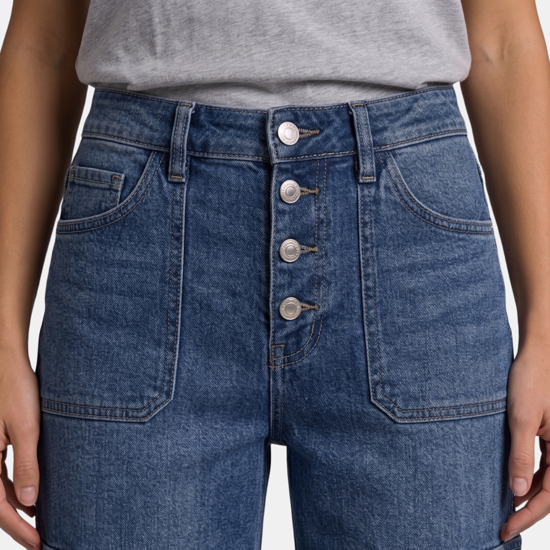 Orenvio | Women’s Multi-Pocket Button Fly Crop Jeans