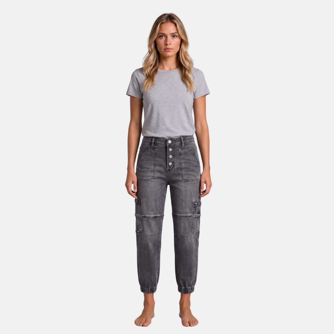 Orenvio | Women’s Multi-Pocket Button Fly Crop Jeans