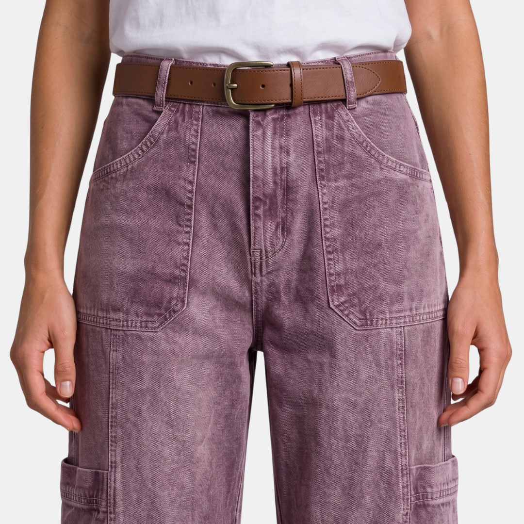 Orenvio | Women’s Multi-Pocket High Waist Crop Trousers
