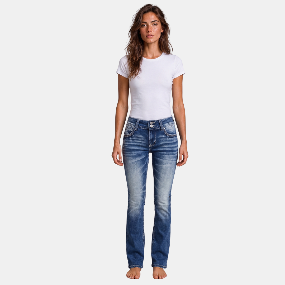 Orenvio | Women’s Multi-Pocket Button Fly Crop Jeans