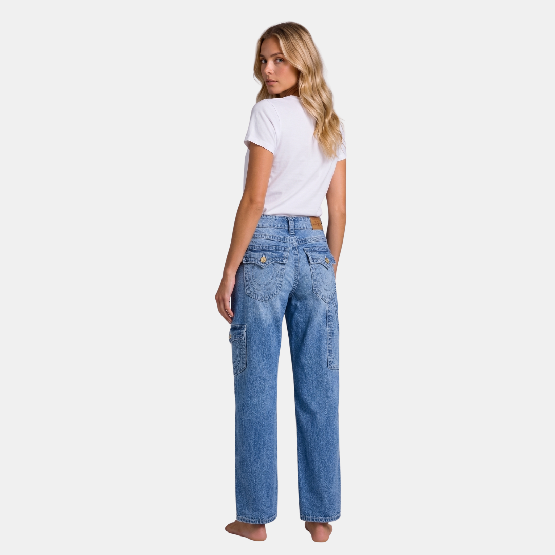 Orenvio | Women’s Multi-Pocket Straight Leg Jeans
