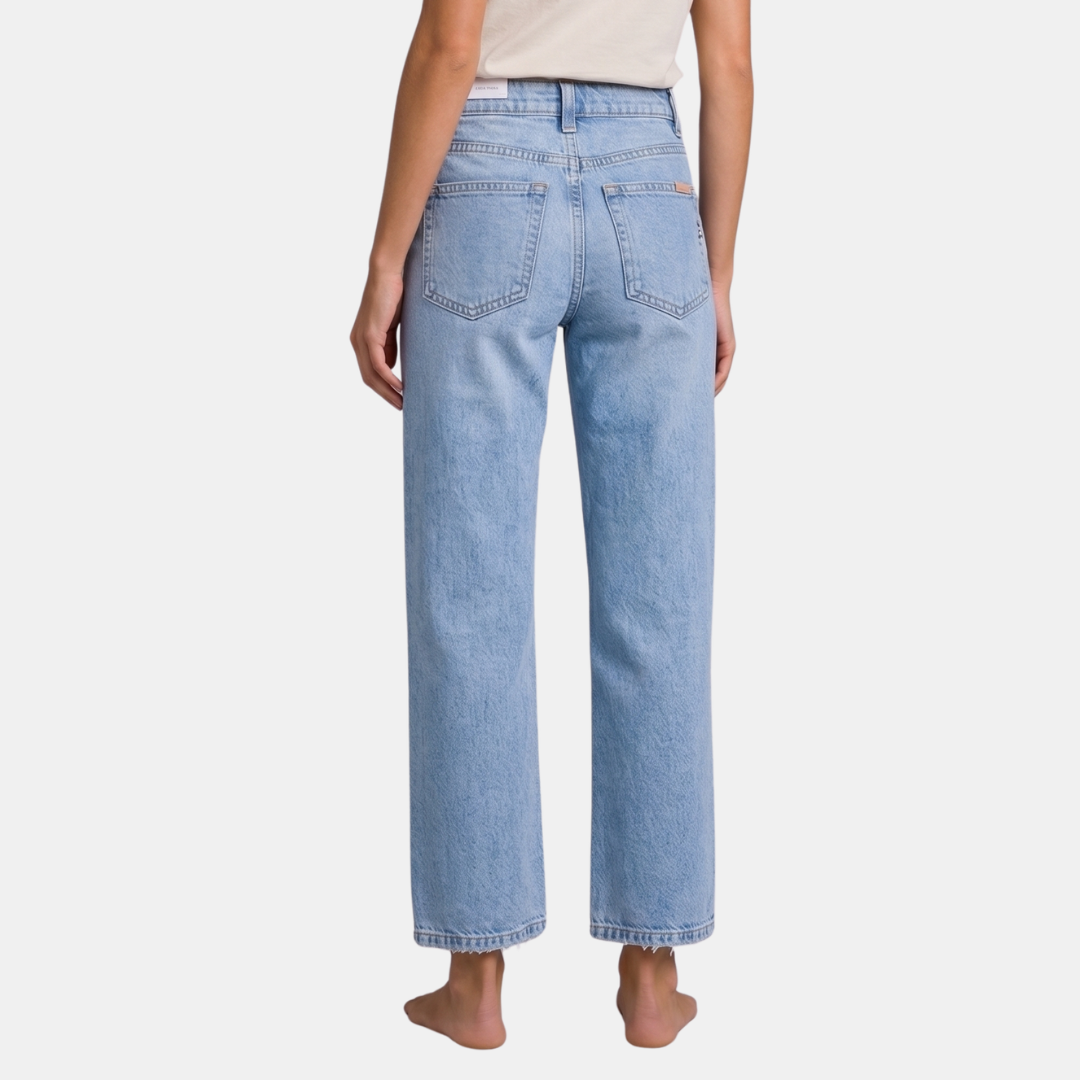 Orenvio | Women’s Raw Hem Straight Leg Jeans