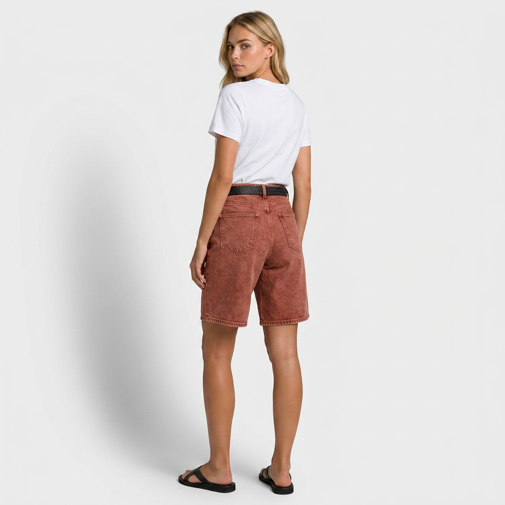 Orenvio | Women’s Stitch-Detail Mid-Thigh Shorts