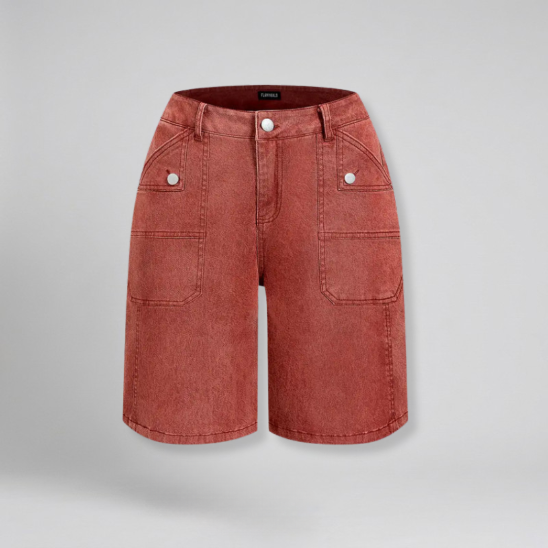 Orenvio | Women’s Stitch-Detail Mid-Thigh Shorts