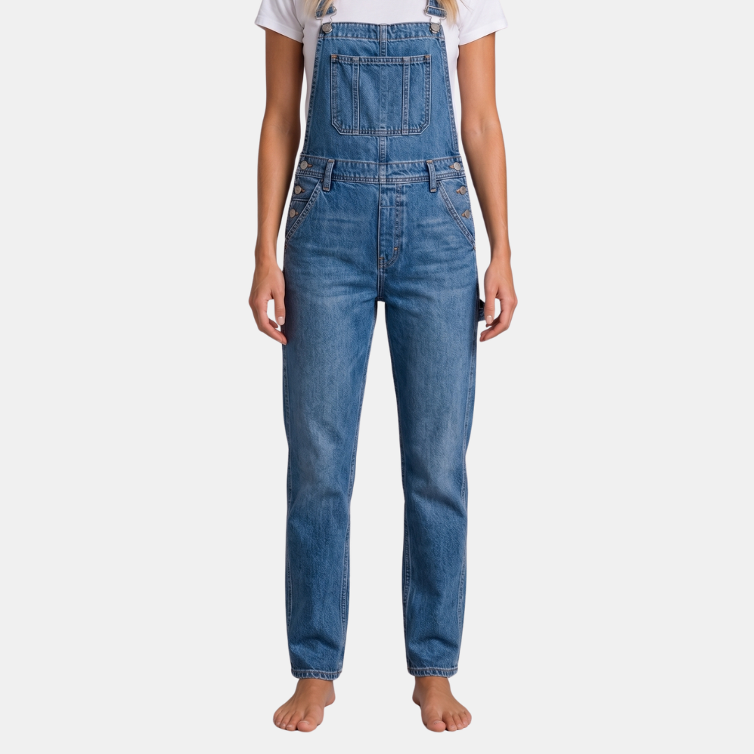 Orenvio | Women’s Straight-Leg Denim Overalls