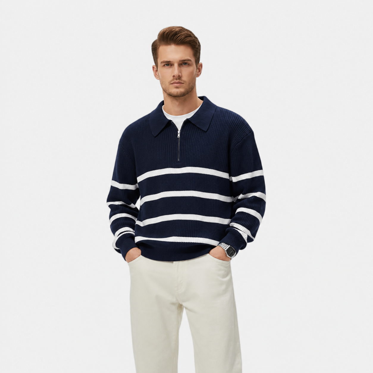 Orenvio | Men’s Striped Knitwear Sweater