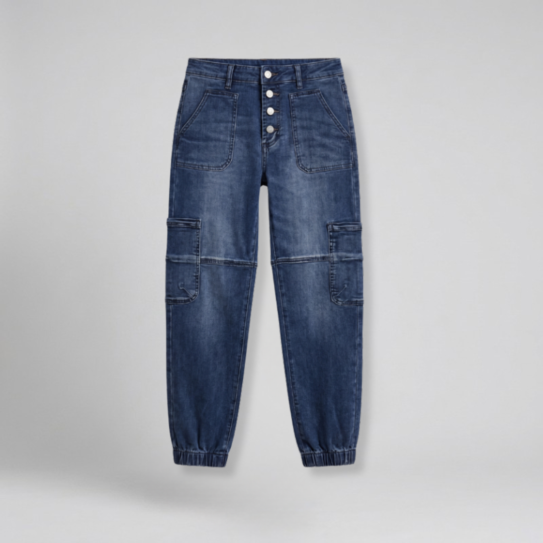 Orenvio | Women’s Multi-Pocket Button Fly Crop Jeans