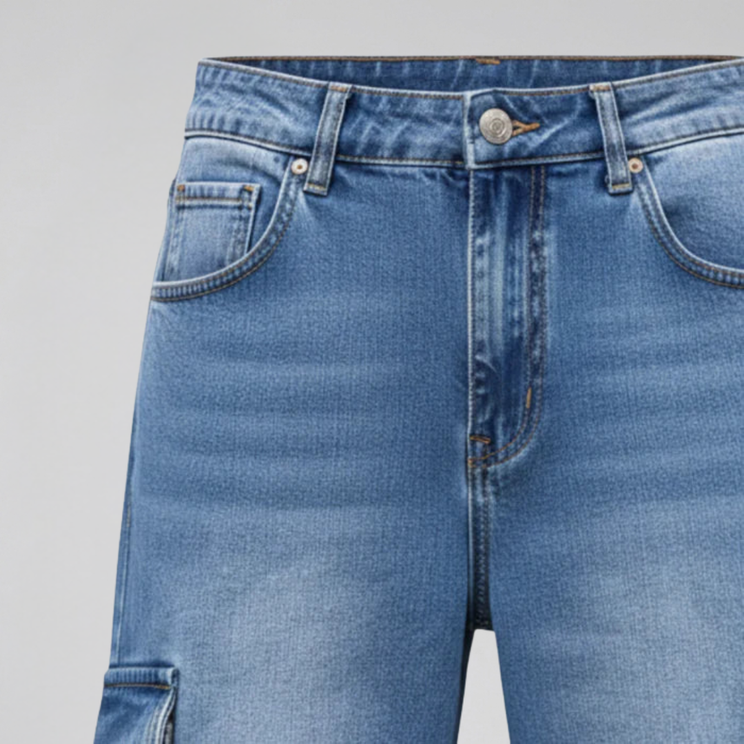 Orenvio | Men’s Baggy Cargo Denim Jeans