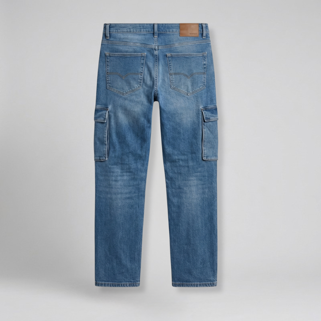 Orenvio | Men’s Baggy Cargo Denim Jeans