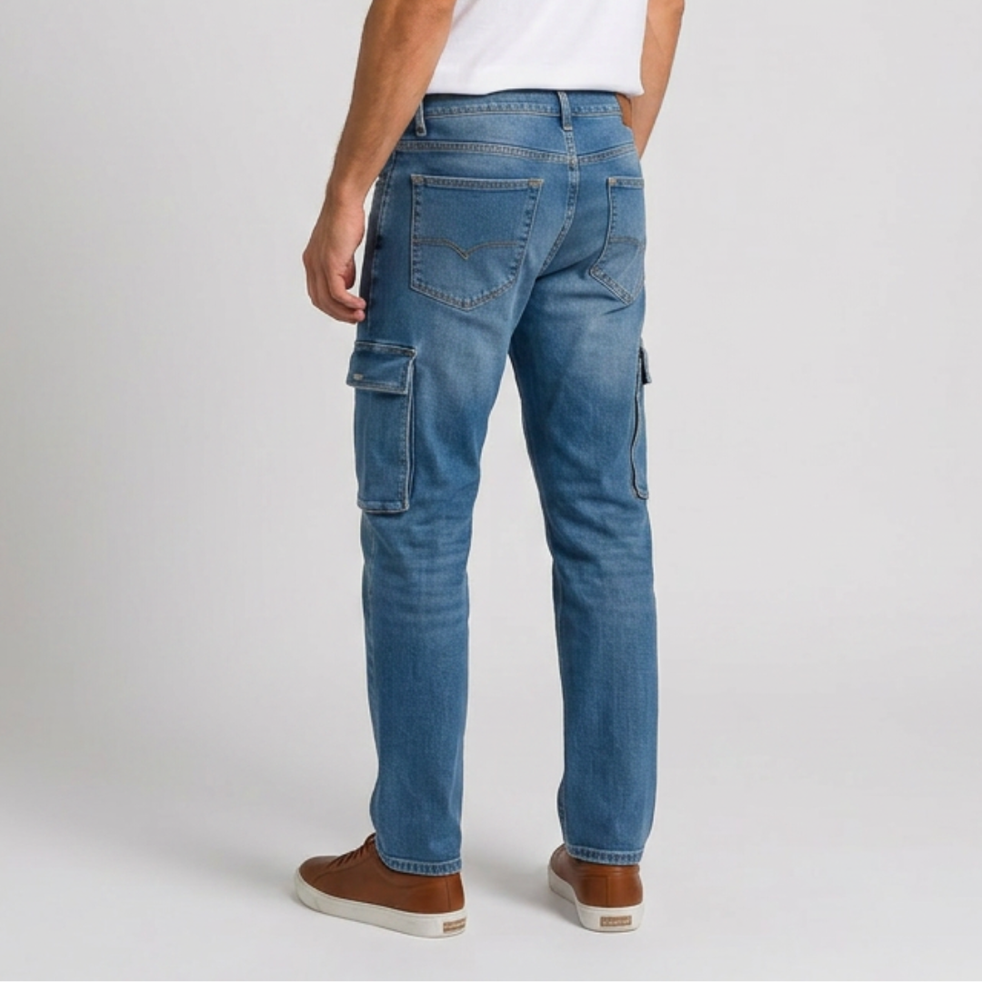 Orenvio | Men’s Baggy Cargo Denim Jeans