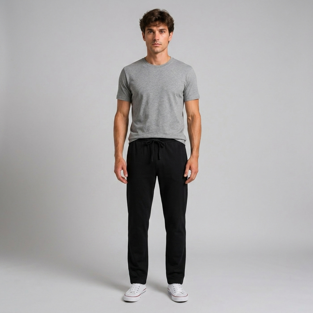 Orenvio | Men’s Cotton Linen Straight-Leg Trousers