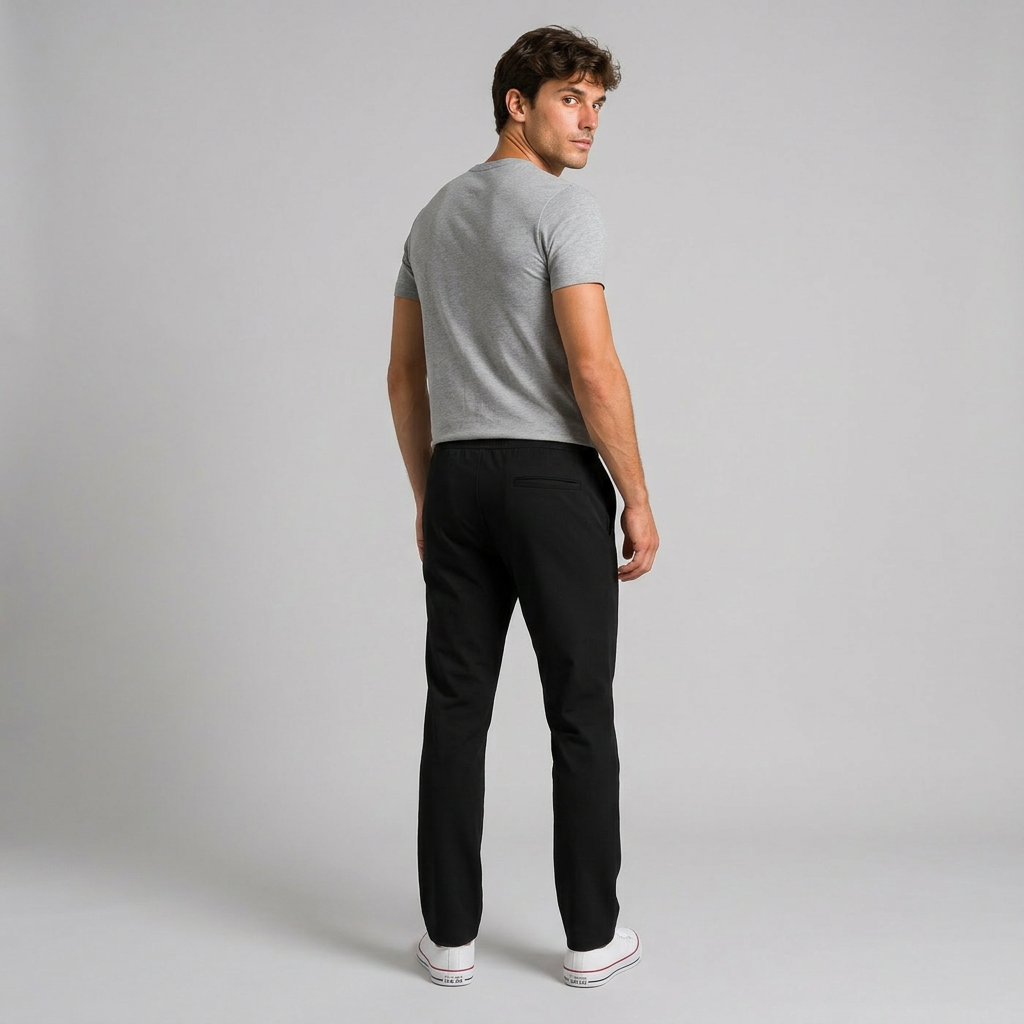 Orenvio | Men’s Cotton Linen Straight-Leg Trousers