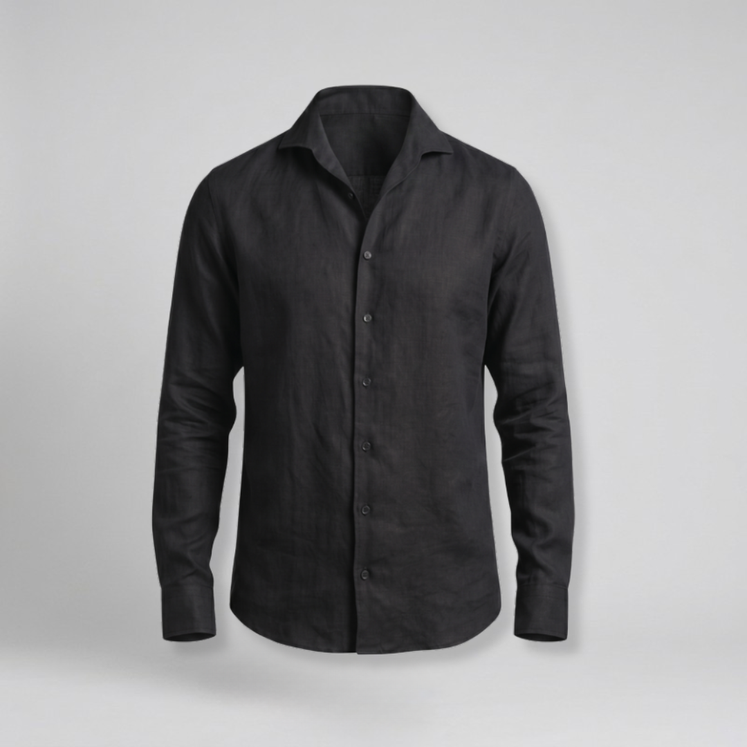 Orenvio | Men’s Linen Button-Front Shirt