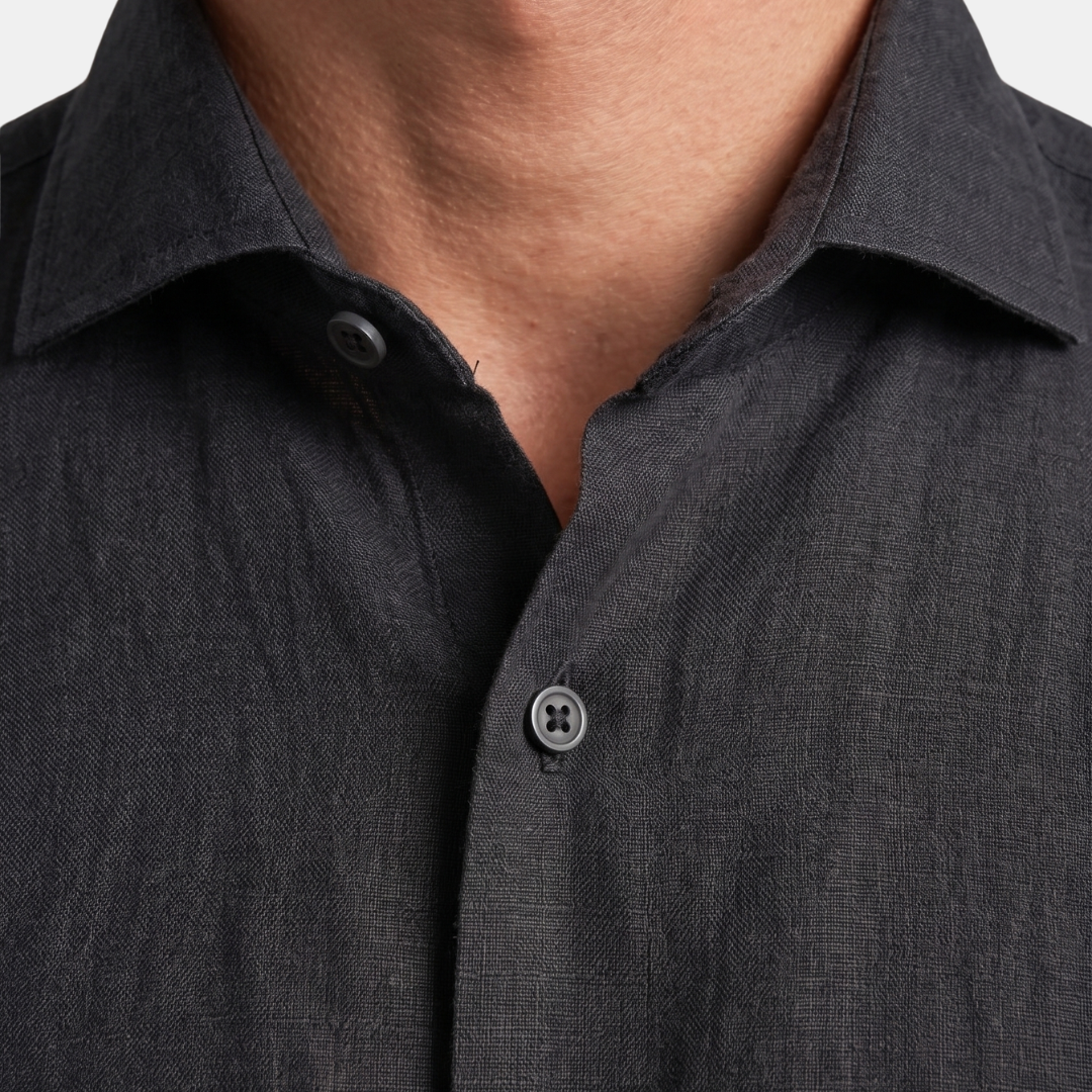 Orenvio | Men’s Linen Button-Front Shirt